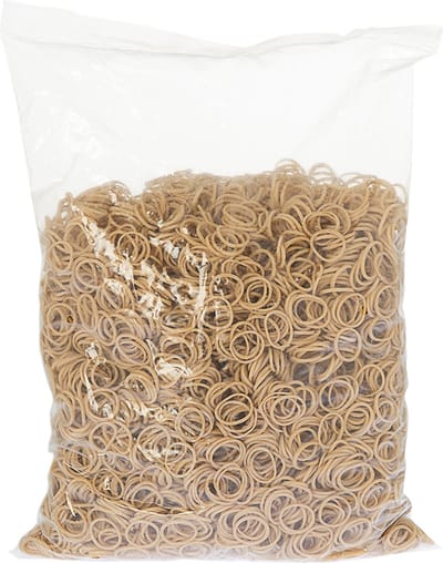 Rubbermagazijn - Elastiekjes - Rubber - Bruin - 15x1,5mm - Circa 7700 stuks - Kleine elastiekjes