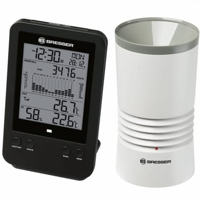 Bresser Weerstation - Bresser Professionele 3-in-1 Regenmeter incl. Luchtvochtigheids- en Temperatuurmeter