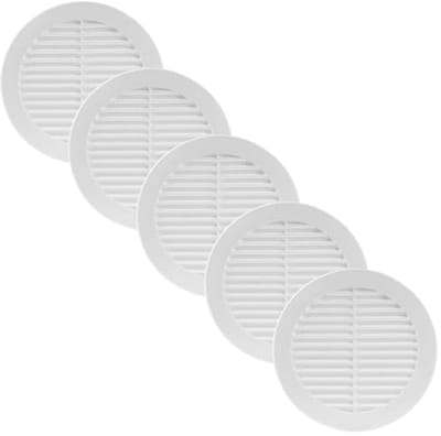 6 Inch Pack van 5 Witte Binnenhoezen voor Ronde Luchtventilatie met Ingebouwd Insectenscherm - Ideaal voor Badkamer, Keuken, en Thuiskantoor