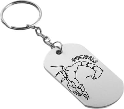 Akyol - Schorpioen Sleutelhanger - Schorpioen - Sterrenbeeld - Horoscoop - Astrologie - Leuk kado voor iemand die in oktober/november geboren is - 2,5 x 2,5 CM