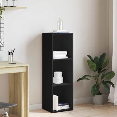 vidaXL - Boekenkast/tv-meubel - 36x30x114 - cm - bewerkt - hout - zwart