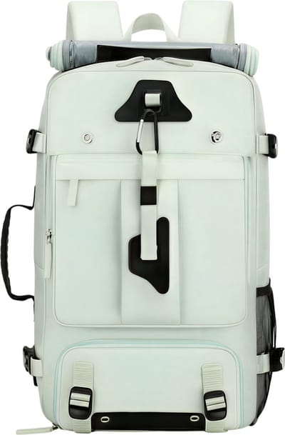 Reisrugzak voor Heren en Dames – Oversized 60L Rugzak – Groen – Converteerbare Reistas met Schoenenvak – Grote Multifunctionele Backpack voor Reizen, Sport en Outdoor