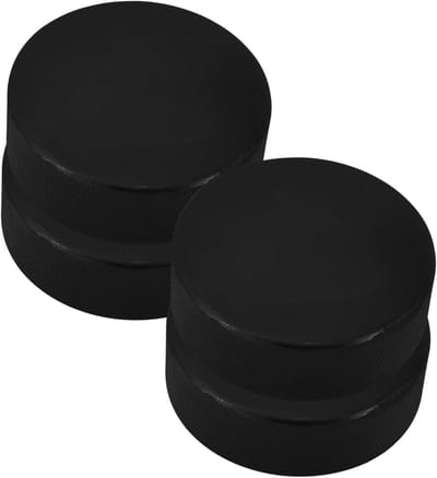 Rubberen Puck Set - Sport Pucks - Hockey Training - Glad Oppervlak - 4 Stuks - Zwart