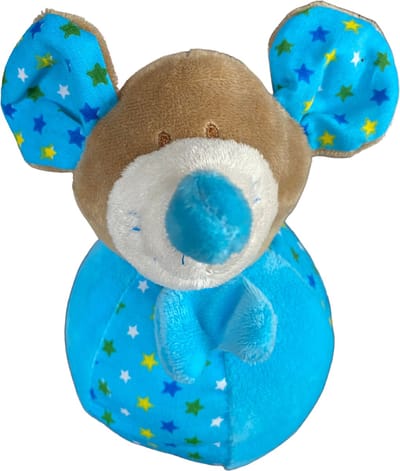 Take Me Home Knuffel Met Rammelaar Muis 20 Cm Pluche Blauw 660030