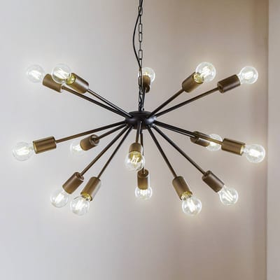 Nowodvorski Lighting Hanglamp Rod Black XV, zwart, 15-lichts