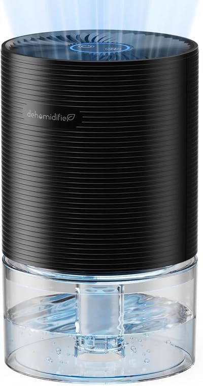 Mini Luchtontvochtiger 750 ml – 300 ml/dag, 23 W – Auto-Stop, Ultra Stil (≈30 dB), 7-kleur Nachtlicht – Voor Slaapkamer/Kast/Kantoor/Camper