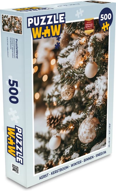 Puzzel Kerst - Kerstboom - Winter - Binnen - Sneeuw - Legpuzzel - Puzzel 500 stukjes - Kerstpuzzel - Kerstpuzzels - Kerst - Cadeau - Kerstcadeau voor mannen, vrouwen en kinderen