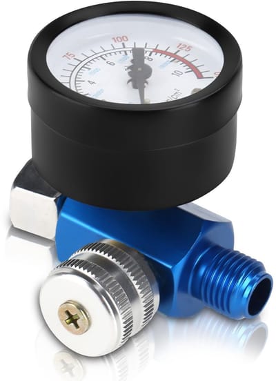 Allecto - Luchtdrukregelaar - Verfspuitpistool Accessoire - Compact en Lichtgewicht - Luchtdrukmeter - Pneumatisch Gereedschap - Voor Professioneel...