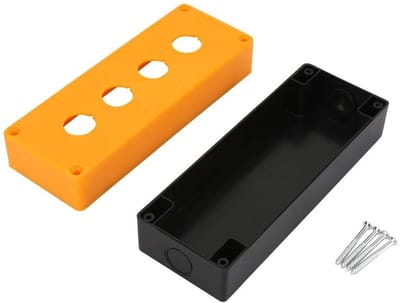 Dailygoods - Waterdichte Knopbedieningskast - 22 mm - Vlamvertragend ABS - Geel - DIY Componenten - Voor Industriële Toepassingen