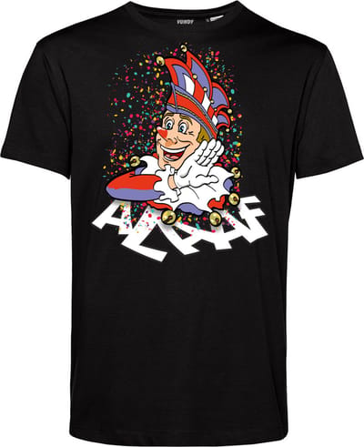 T-shirt kind Alaaf | Carnavalskleding kinderen | Carnaval Kostuum | Foute Party | Zwart | maat 68