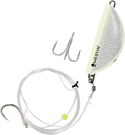 Lokaasmontage Heilbot - Zeesysteem Vissen - Zeevissen Heilbot - Anti Twist Systeem - 350g - Glow