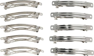 Haarsoires DIY Haarspeld Patentspeld 6 cm – Zilver – Set van 10 - Haarspelden voor Dames - Haarklem - Haarclip - Haaraccessoires - Onderdelen - Zelf Sieraden & Haaraccessoires Maken - Hair Clip - Decoratieve Haaraccessoire