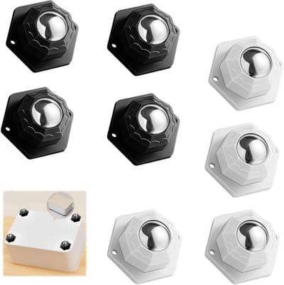 8 Stuks Zelfklevende zwenkwielen - Wielen voor meubels - meubelwielen - Zwenkwielen - Verschuiven van meubels - universeel - voor opbergbakken, kasten en apparaten