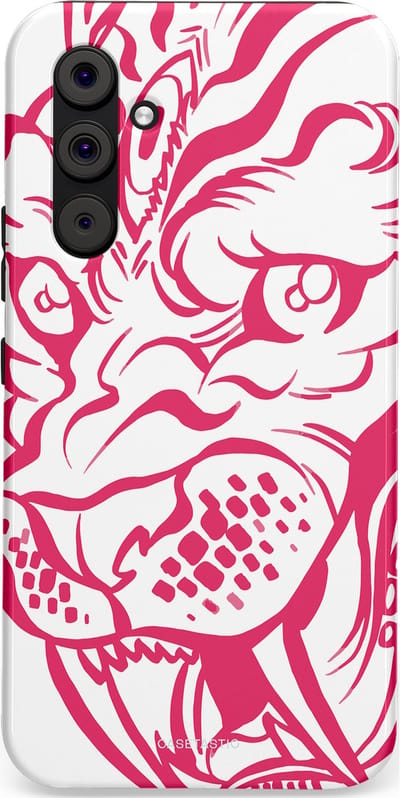 Casetastic Hoesje Geschikt voor Samsung A54 (5G) - Stijlvolle Beschermende Duo-layer Case - Scherpe Strepen