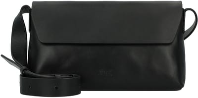 JOST Leren Schoudertas Arva Shoulder Bag With Flap Black Zwart