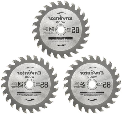 Pack van 3 24T TCT Cirkelzaagbladen voor Hout, 85 x 10 mm, Tungsten Carbide Tip, Mini Cirkelzaag voor Houtbewerking en Precisie Snijden