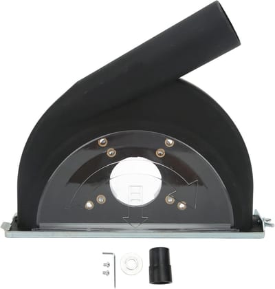Haakse Slijper Stofkap - Stofafzuiging Snijbescherming - Stofvrij Werken - Duurzaam PVC Materiaal - Voor 150-180mm Bladen - Zwart