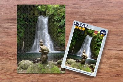 Puzzel De Salto do Prego waterval op de Azoren - Legpuzzel - Puzzel 1000 stukjes volwassenen