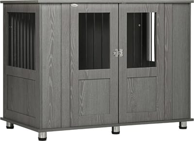 PawHut Hundekäfig mit Füßen und Ausgucköffnungen D02-074V81