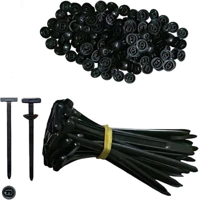 Kabelbinders - Kabelbinders -20 stuks nylon kabelbinders - Universele kabelbindergesp - met pen en knop- Universele kabelbindergesp -multifunctionele kunststof kabelbinders voor dagelijkse autoreparaties (zwart)