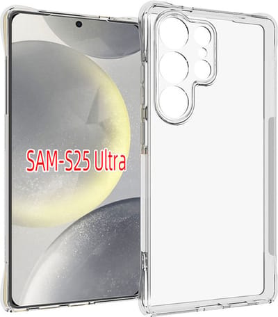 MobyDefend Hoesje - Geschikt voor Samsung Galaxy S25 Ultra - Transparante Shockproof TPU Backcover - Verstevigde Hoeken - Volledig Doorzichtig