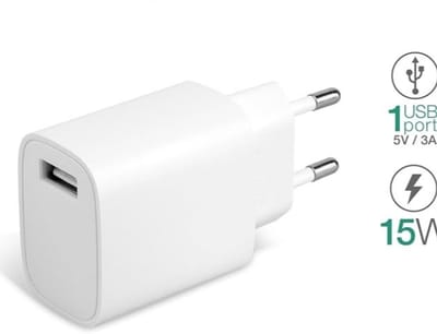 2 Stuks,USB A, EU-Stekker,Oplader met 1 Poorten, 5V / 3.0A - Snellader - Fast Charger-Thuislader - Lader,Geschikt voor GSM, Smartphone, Tablet, Camera, Powerbank,oplaadbare apparaten-Wit