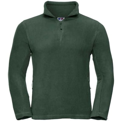Russell Heren Ritssluiting Outdoor Fleece Top (Fles groen)
