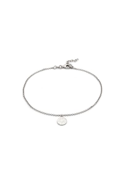 Elli - Enkelbanden - Enkelbandje Dames Platelet Schakelketting 925 Sterling Zilver Zomer / Strand 22 cm -