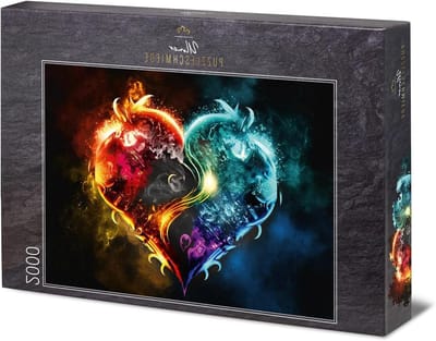 Hart Puzzel - Magisch Hart Puzzel - Ontspanning - Lichtgevend effect - 96 x 68 cm
