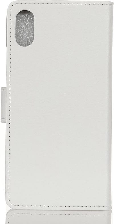 Peachy Portemonnee Bookcase hoesje geschikt voor iPhone X XS wit wallet case Lederen cover