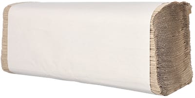 1x 5000 Blad Handdoekjes V-vouw 23 cm x 25 cm natuur Zick-Zack 1-lagig (20 x 250)