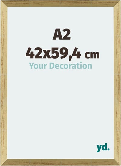Your Decoration - Fotolijst A2 42x59,4 cm - MDF - Goud Glans - Mura