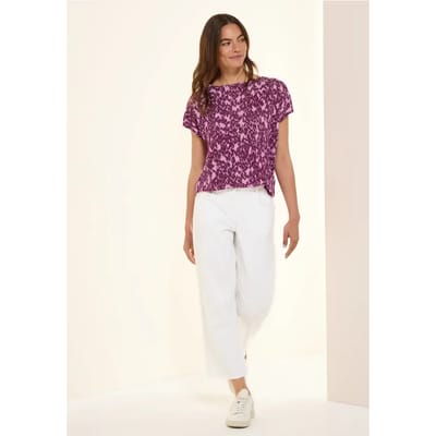 Shirt met gebreide look en patroon
