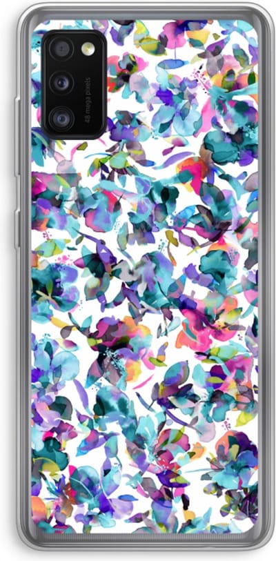 Case Company® - Hoesje geschikt voor Samsung Galaxy A41 hoesje - Hibiscus Flowers - Soft Cover Telefoonhoesje - Bescherming aan alle Kanten en Schermrand