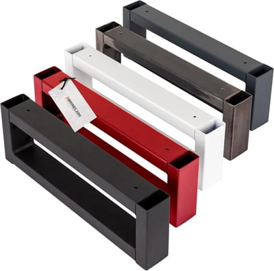 Wastafelsteunen - Ondersteuningen Beugels - Aanrechtblad Bevestigen - Stabiele Metalen Constructie - 350x150 mm - Ruw Staal