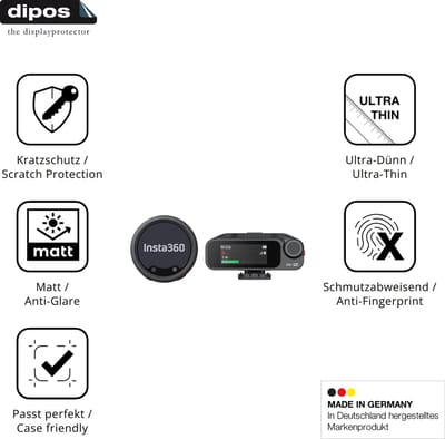 dipos – 4x Matte Beschermfolie geschikt voor Insta360 Mic Pro TX + RX | Krasbestendige & antireflecterende Screenprotector Ultra-Thin