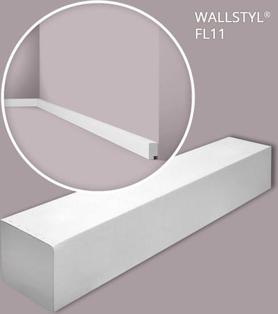 NMC FL11-box WALLSTYL Noel Marquet 1 doos 34 stukken Plint modern design wit | 68 m