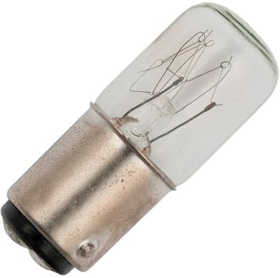 Signaallamp Ba15d 240V 15W - 62 mAh - Per stuk - T16 Gloeilamp Ø16mm - 45mm - 2500K - Dimbaar