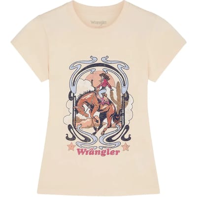 Dames-T-shirt met smalle band Wrangler Egret