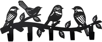 longziming -Vogel Wandhaak - Vogelvormige Hanger - Metalen Muurhaak - Uniek Vogelmotief Design - Multifunctioneel Ophangpunt - Duurzaam Metaal - Rustieke Vintage Stijl - Voor Binnen En Buiten Gebruik - 1 Stuk