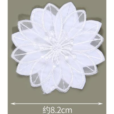 Witte Bloemen Doek Sticker Naadloos Zelfklevend Kleding, Gaten En Geen Sporen, Reparatie Subsidie Muggennet Broek, Borduur Patch Sticker 16#