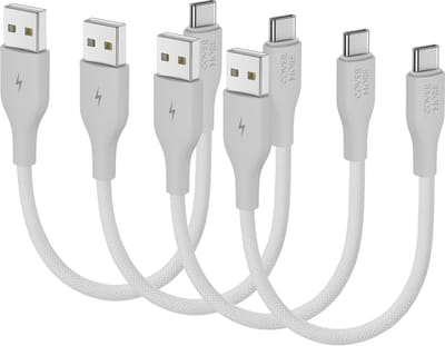 Usb kabel geschikt voor Samsung - Kort - 4 stuks - Laadkabel - Oplaadkabel - 30cm - Wit