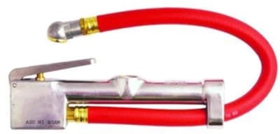 Luchtbandenmeter - Bandenspanningsmeter - Banden Controleren - Zwenkbare Kop - 38cm Slang - Zilver