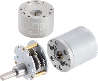 100:1 Metal Gearmotor 37Dx57L mm 24V (Helical Pinion) Pololu 4685