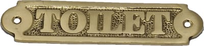 Deurbordje "Toilet" (messing) - 14,5cm x 3cm