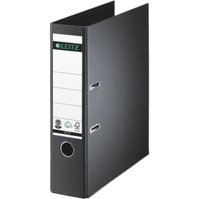 LEITZ® ordner 1007/1008, A4, rugbreedte 80 mm,  per stuk, zwart