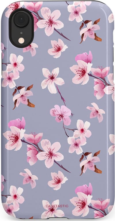 Casetastic Hoesje Geschikt voor Apple iPhone Xr - Stijlvolle Beschermende Duo-layer Case - Bloemsem Bries
