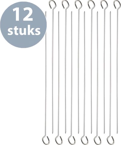 ForDig Barbecue spiezen (12 stuks) 28 cm - BBQ spiezen set - Spiezen voor marsmallows - Vleesspiezen - Vleespennen - Saté prikkers
