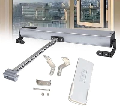 Elektrische Raamopener - Gemotoriseerde Actuator - Automatische Ventilatie - Ingebouwde Ontvanger - 300-600mm Kettingslag - Zilverkleurig