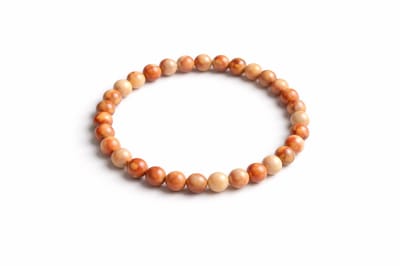 Rode Picasso Jaspis Armband 6 mm – Natuursteen – Diameter 16 cm – Uniek & Aards